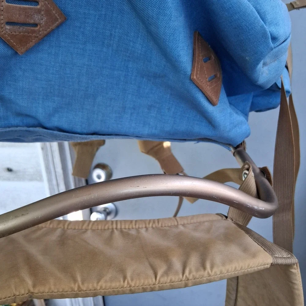 Vintage Jansport Hiking Camping‎ Backpack External Frame Blue EVC